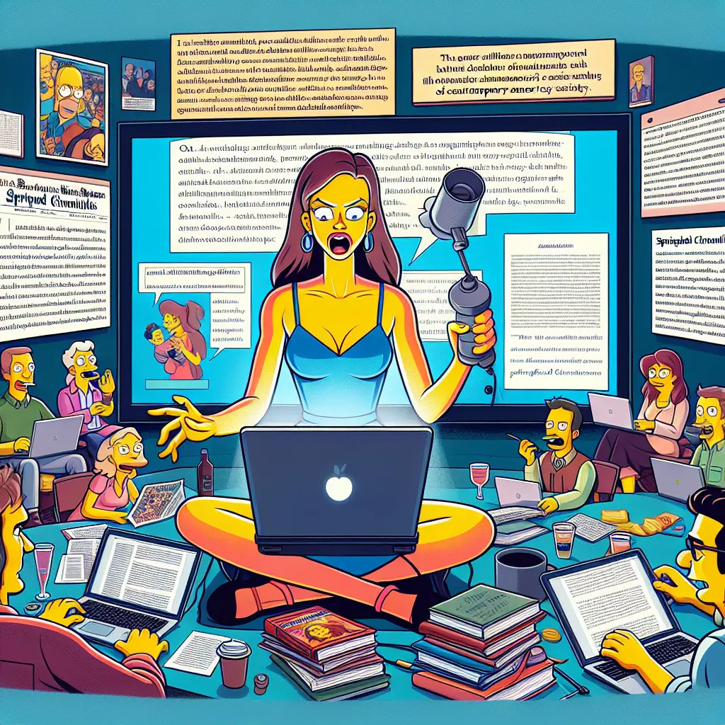 Image that represents the author Rachel Winslow, a renowned blogger specializing in The Simpsons